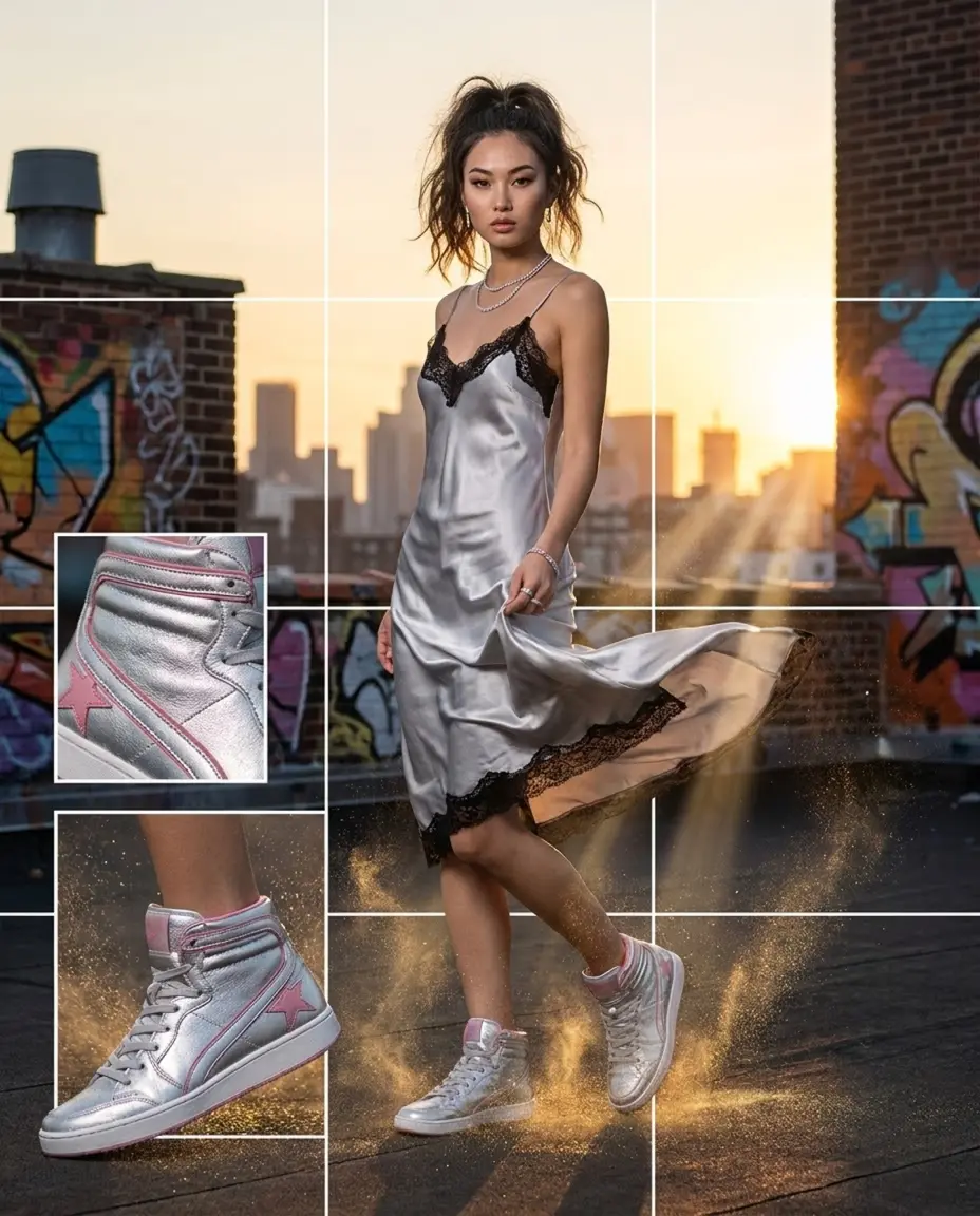 Luxury Streetwear Instagram Feed Composite | HowToWritePrompt — AI generated output