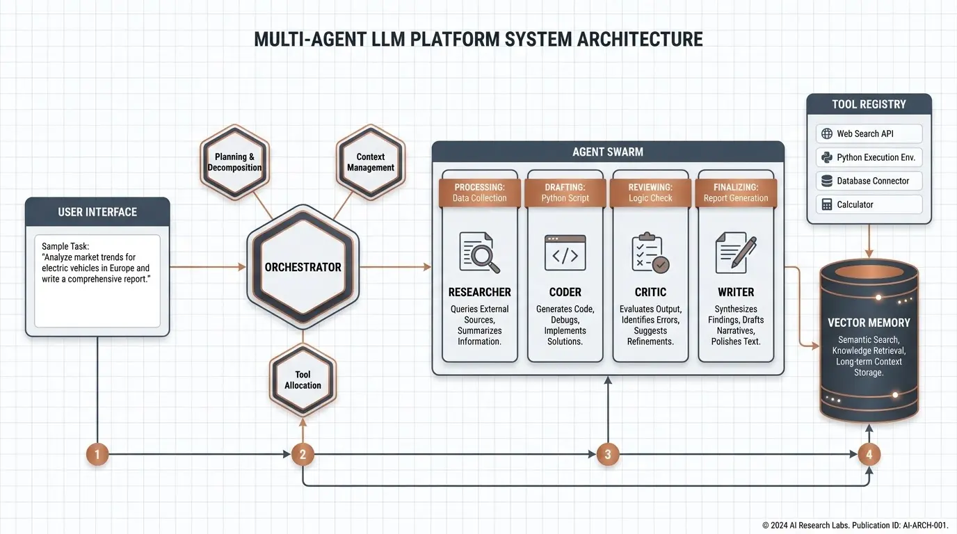 Deconstructing the Multi-Agent LLM System Architecture: How to Prompt for High-Fidelity Technical Diagrams